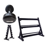 mancuernas redondas y soportes